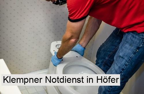 Klempner Notdienst in Höfer